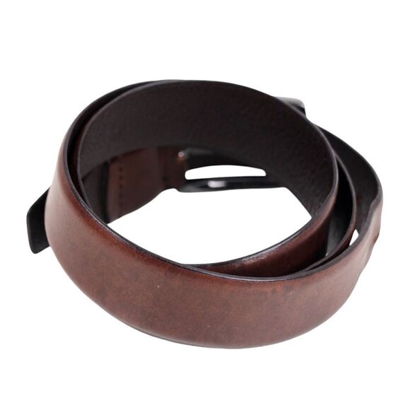 HUGO BOSS BROWN GENUINE LEATHER 1 1/4"Wd CASUAL DRESS MEN'S BELT Sz 34/90 (E31 - Picture 4 of 15